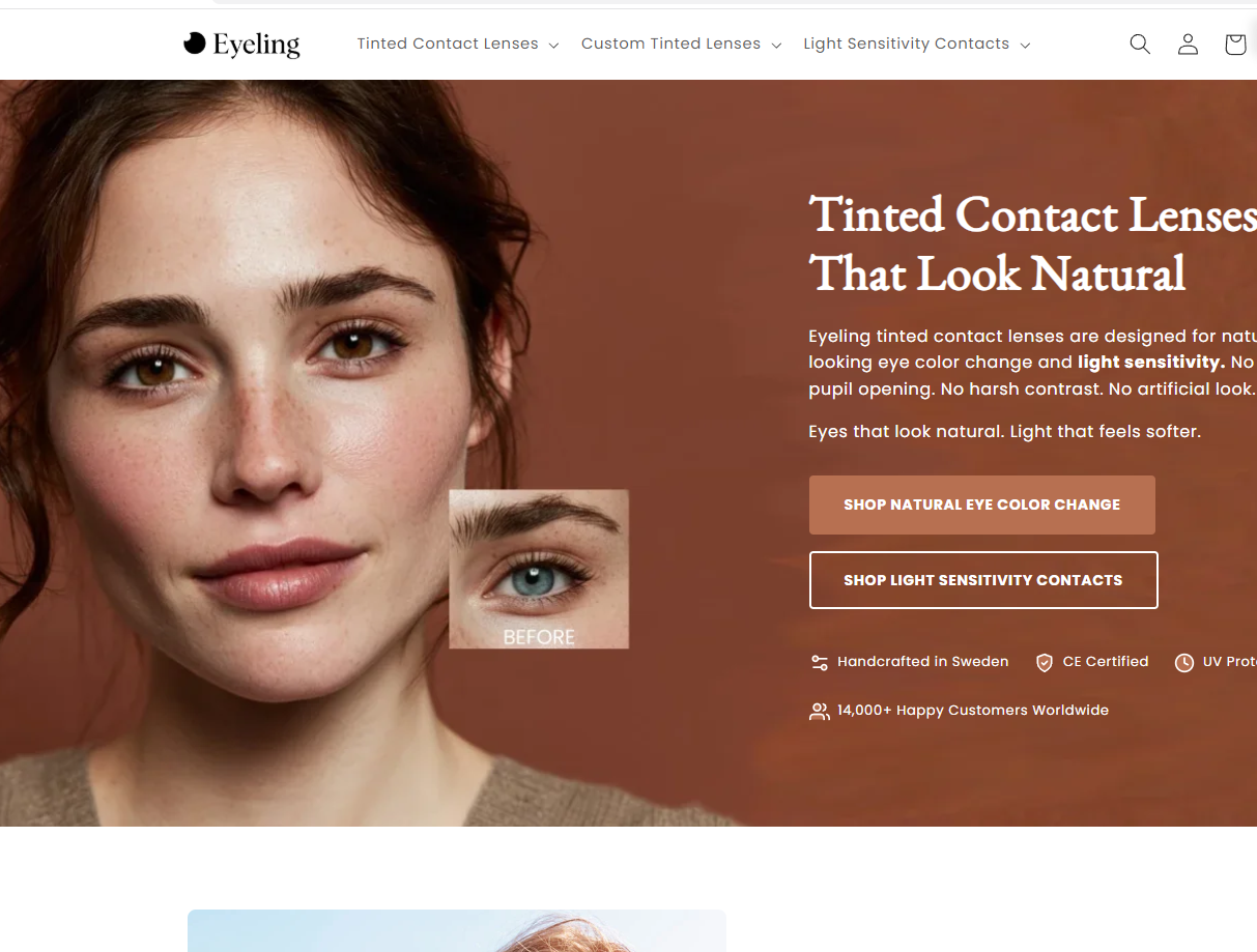 Illustrative image for Tinted & Custom Contact Lenses